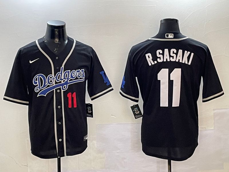 Men Los Angeles Dodgers 11 R.Sasaki Black Fashion Game 2025 Nike MLB Jersey style 20